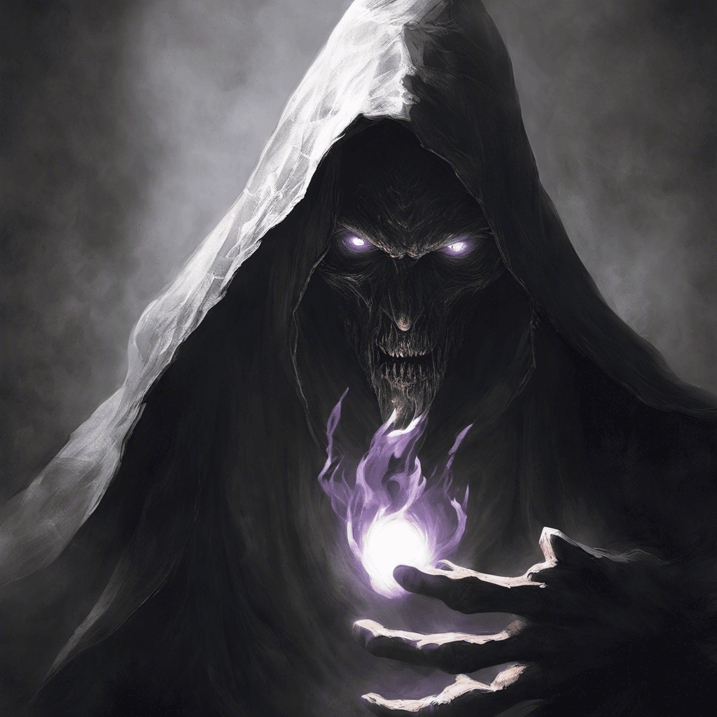 The Shadow Stalker is a sinister figure cloaked in darkness, its form shifting and blending seamlessly with the shadows around it. Its eyes glow with an otherworldly light, and a feeling of dread washes over all who gaze upon it.