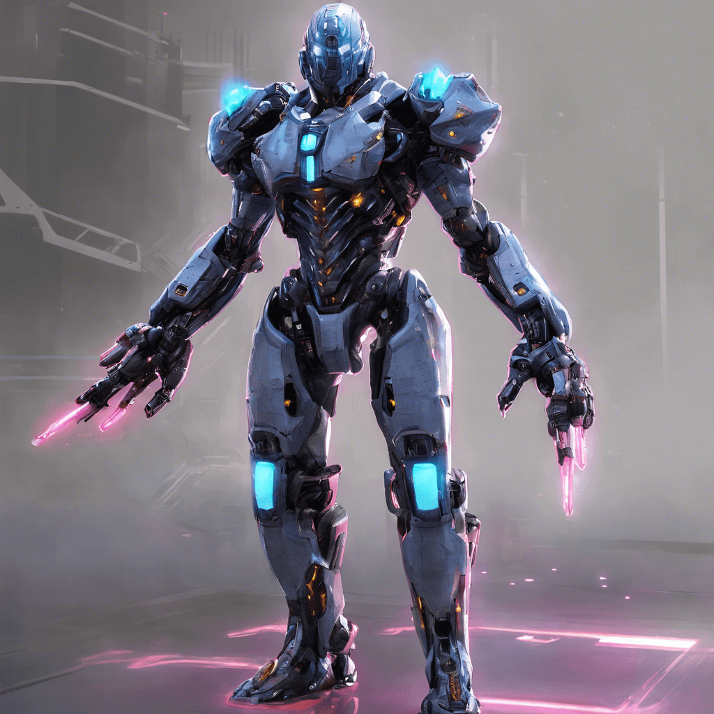 The Cybernetic Enforcer is a towering humanoid figure clad in advanced cybernetic armor, glowing with neon accents. Its mechanical limbs move with precision and strength, exuding an aura of deadly efficiency. Embedded sensors and targeting systems make it a formidable foe in combat.