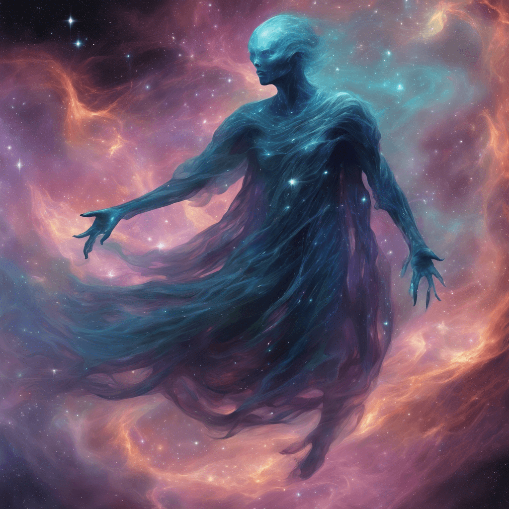 The Nebula Wraith is a spectral being made of swirling, ethereal gases that shimmer with cosmic energy. Its presence distorts the fabric of space around it, causing hallucinations and disorientation in those who gaze upon it.