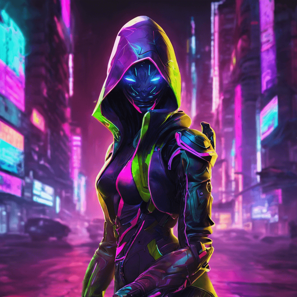 The Neon Cyber Assassin is a sleek and deadly foe, covered in neon lights that pulse in the darkness of the city. Its cybernetic enhancements make it a formidable opponent, blending into the shadows with ease.