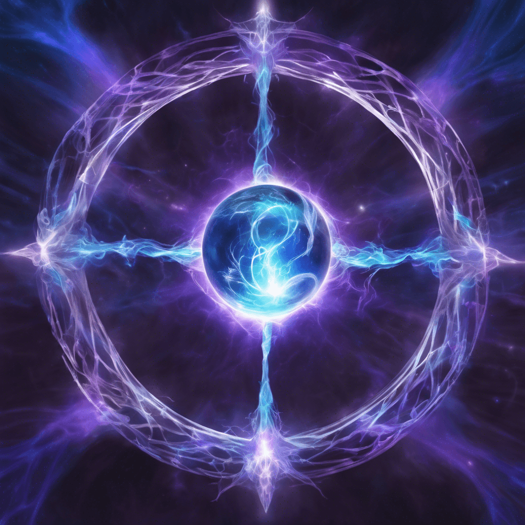 A floating orb of light, with tendrils of energy cascading around it. Its core pulsates with arcane power, glowing with shades of blue and purple.