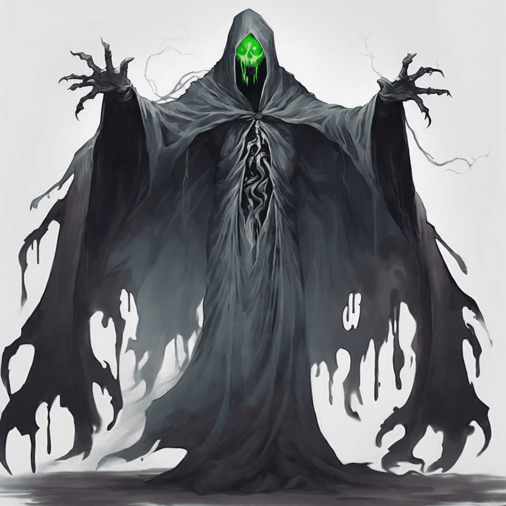 The Spectral Wailer is a ghostly figure with tattered robes, emitting an eerie wail that sends shivers down your spine. Its glowing eyes pierce through the darkness, and its spectral form exudes a chilling aura of despair and sorrow.