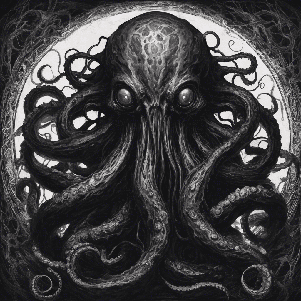 A shapeless, shifting mass of shadow and tentacles, with eyes that glow with eldritch light. It's as if the darkness of the void itself has taken on a semblance of life, eager to devour all that is within its reach.