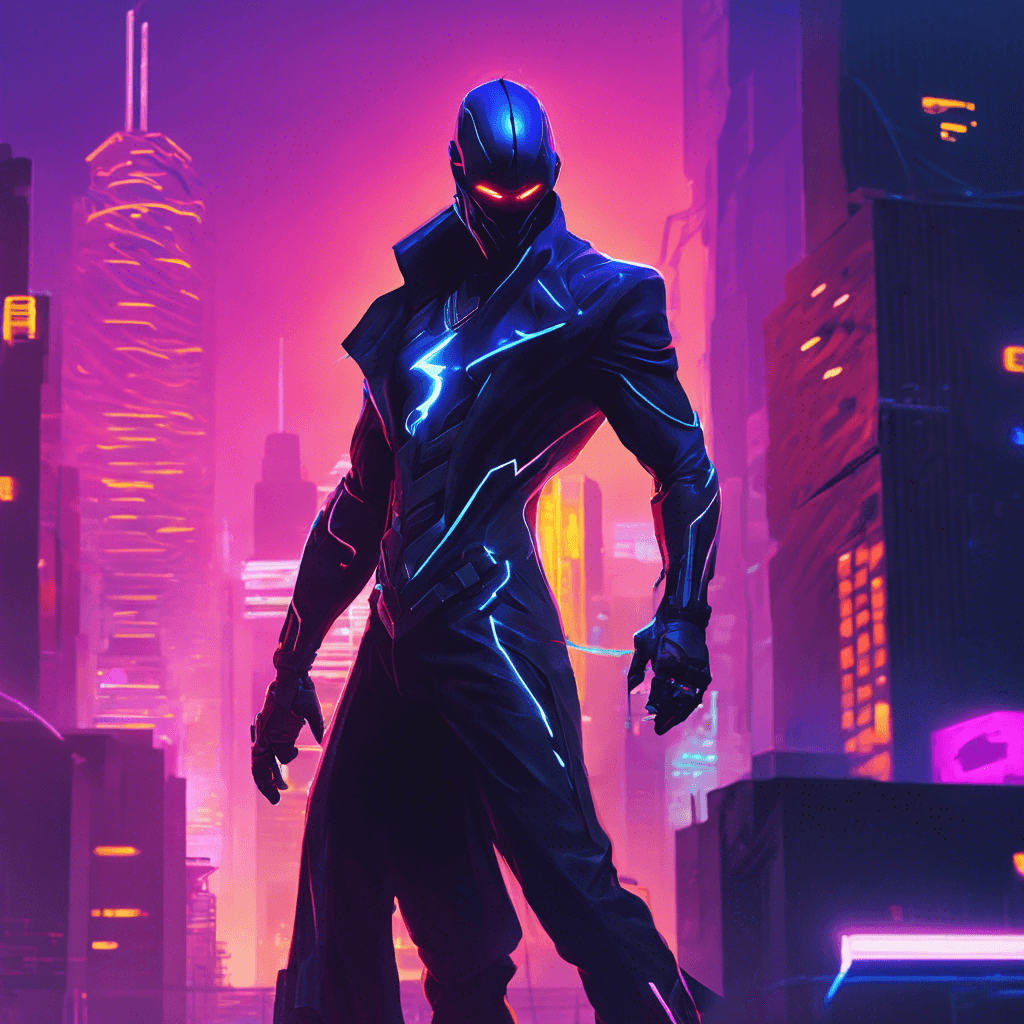 A sleek and shadowy figure, the Neon Shadow Assassin moves with lightning speed and precision. Their cybernetic enhancements allow them to blend seamlessly into the neon-lit cityscape, making them a deadly opponent to face.