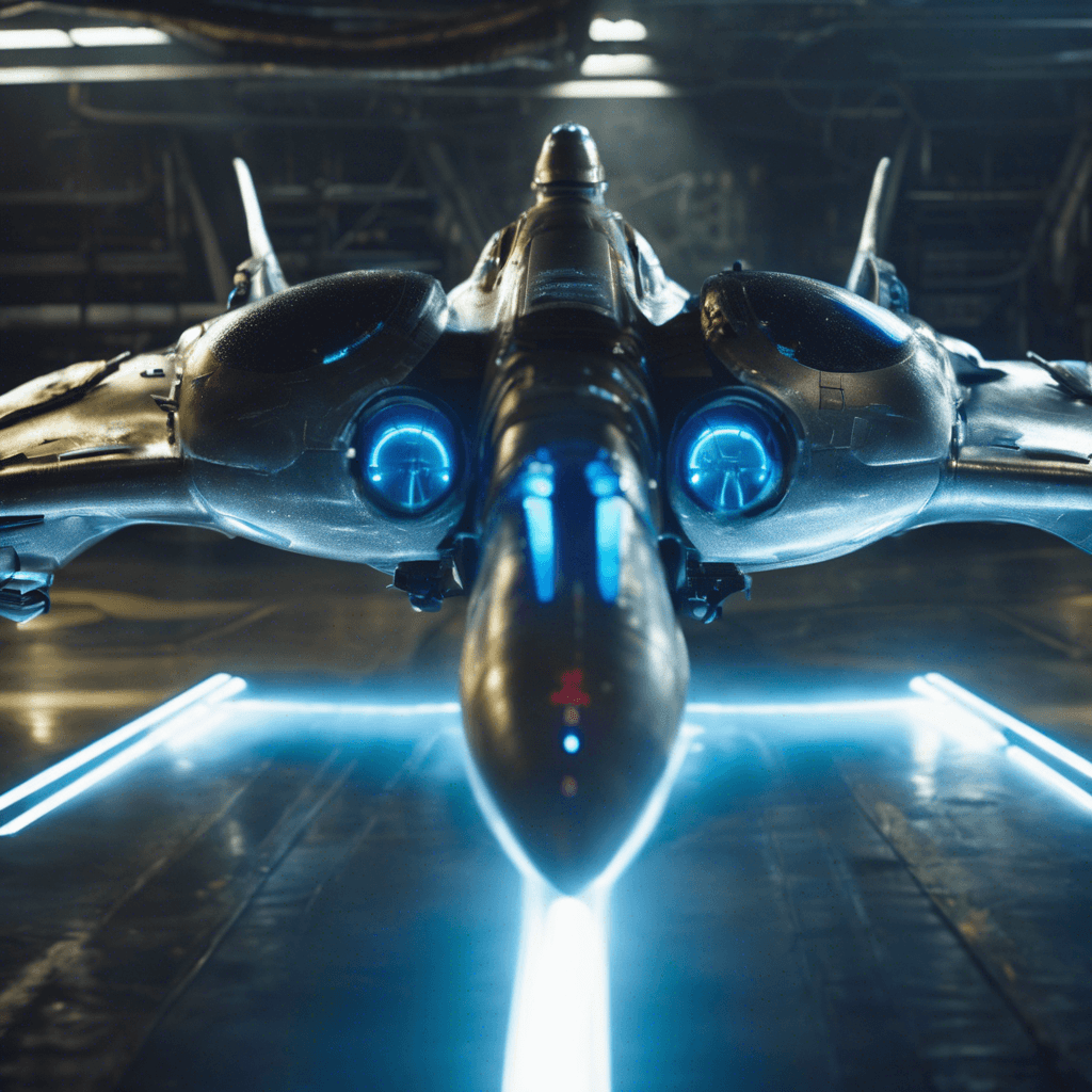 The Xenon Spitfire is a sleek, metallic alien spacecraft, equipped with advanced laser cannons and agile maneuvering systems. Its surface shimmers with a reflective coating that makes it difficult to target accurately. The cockpit glows with an eerie blue light, indicating its aggressive intentions towards any approaching threats.