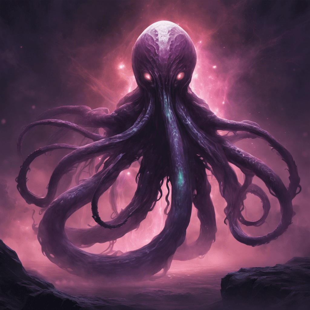 The Voidwalker is a mysterious alien entity, shrouded in dark energy and emitting an eerie glow. Its form constantly shifts and warps, making it hard to focus on. Its tentacle-like appendages reach outwards, ready to strike at any moment.