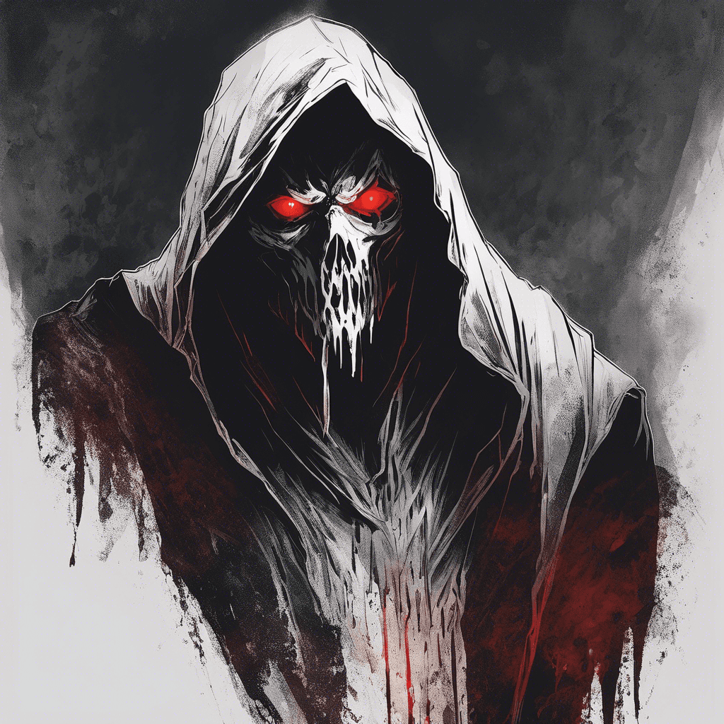 The Wraith of Blackwood Manor is a spectral figure clad in tattered black robes, its face obscured by a shadowy hood. Its glowing red eyes pierce through the darkness, sending chills down your spine as it approaches with ethereal grace.