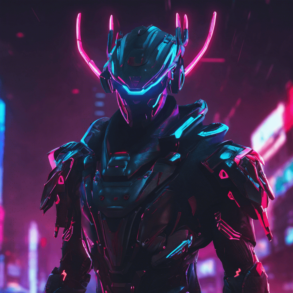 The Cyber Ronin is a sleek, cybernetically enhanced warrior clad in futuristic armor that glows with neon accents. Its eyes are replaced with glowing red sensors, and hidden blades extend from its forearms. It moves with precision and deadly grace, ready to strike at a moment's notice.