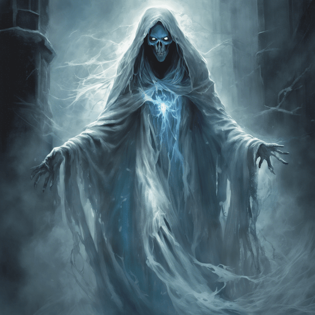 The Phantom Banshee is a ghostly figure shrouded in tattered, flowing robes. A mournful wail emanates from its spectral form, chilling all who hear it. Its eyes glow with a malevolent light, and its presence fills the air with an icy coldness.