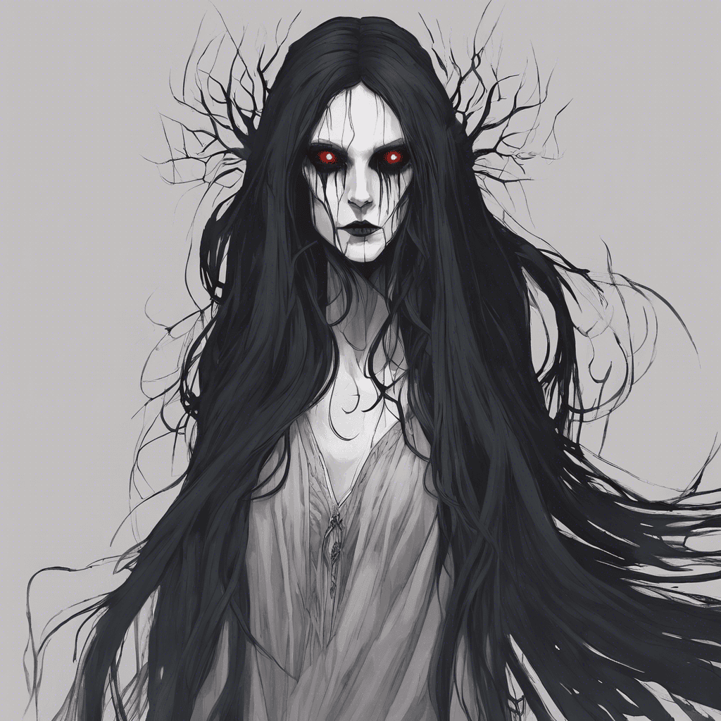 The Wraith of Lady Blackwood is a vengeful spirit of the former owner of Blackwood Manor. She appears as a pale, ethereal figure with long, flowing black hair and empty, soulless eyes. Her presence chills the air, and her anguished wails can be heard echoing through the halls.