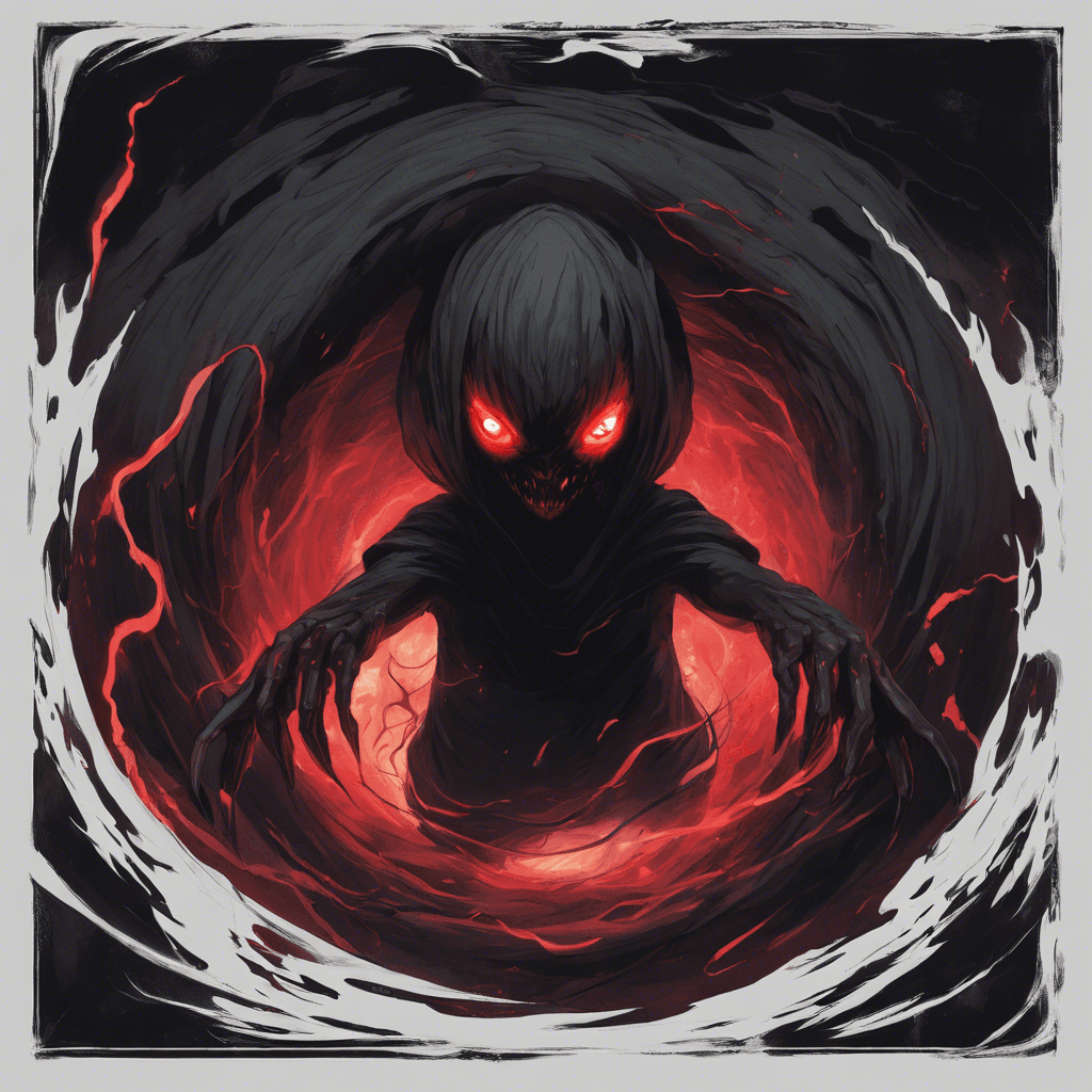 A swirling vortex of darkness, the Shadow Wisp is a floating, incorporeal entity with tendrils of black mist that seep out from a pulsating, central core of pure void. Glowing red eyes seem to form and vanish within its form.