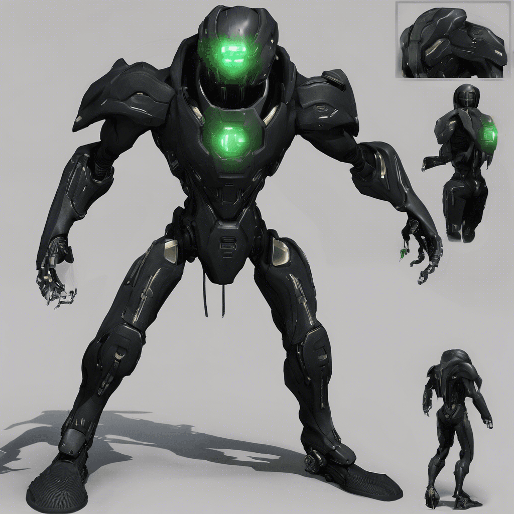 The Cybernetic Stalker is a stealthy humanoid figure with glowing cybernetic implants on its body. Its eyes are augmented with advanced night vision, allowing it to spot targets in the darkest of environments. Its body is covered in a sleek, black armor that provides both protection and agility. The Cybernetic Stalker moves silently, making it difficult to detect until it's too late.